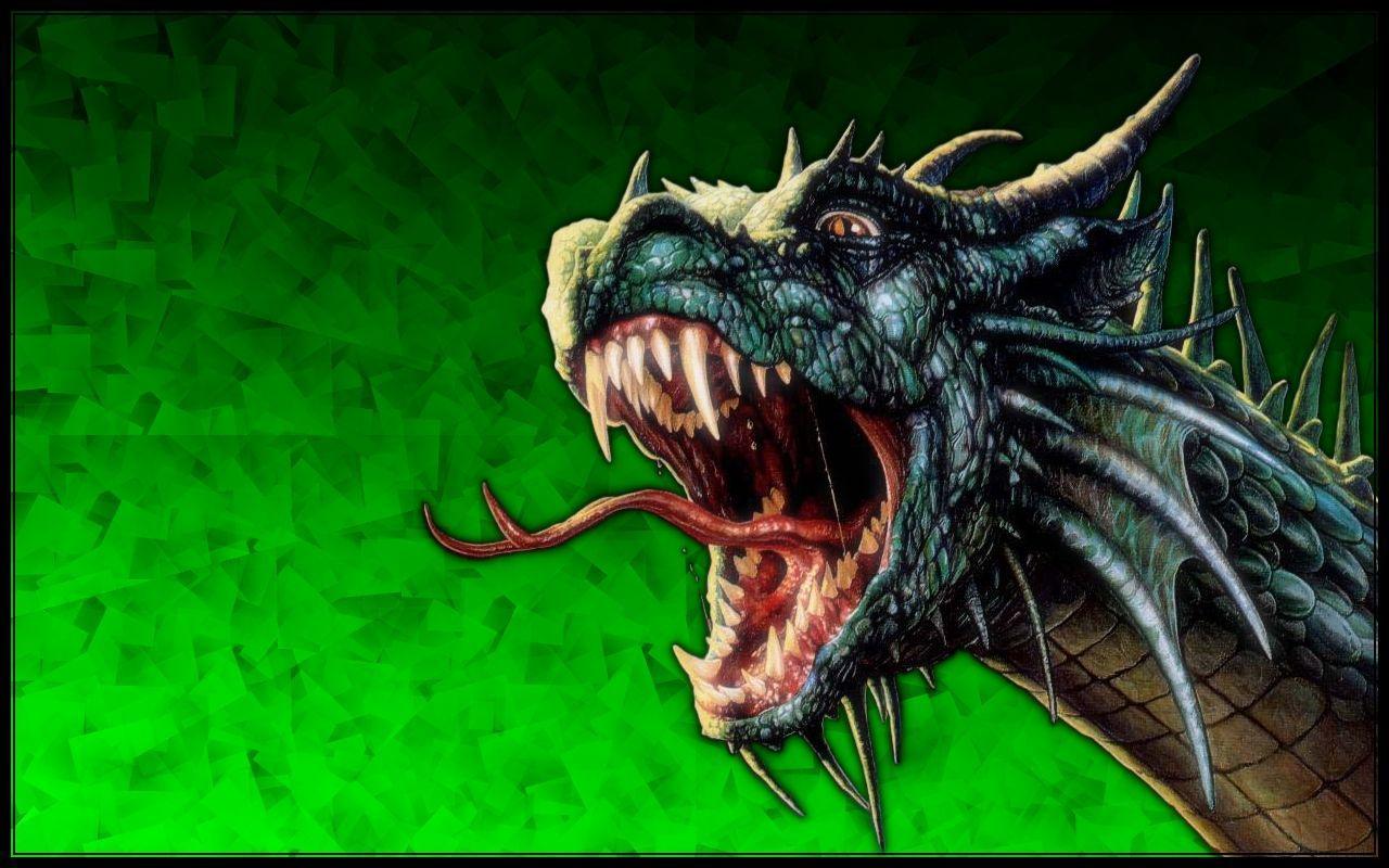 Wallpaper For > Green Dragon Background
