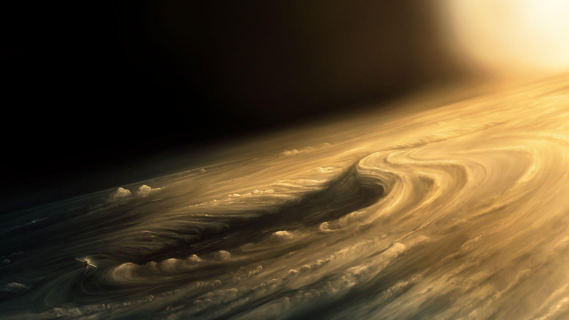 Jupiter Surface Painting Wallpaper Wide or HD