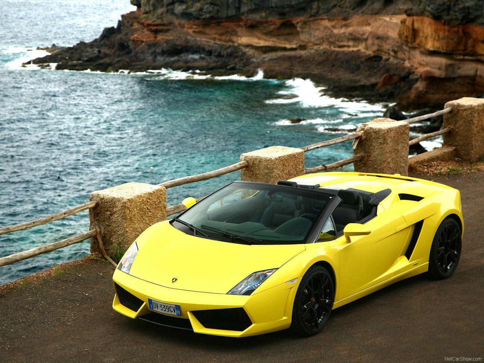 Wallpaper For > Yellow Lamborghini Gallardo Spyder Wallpaper