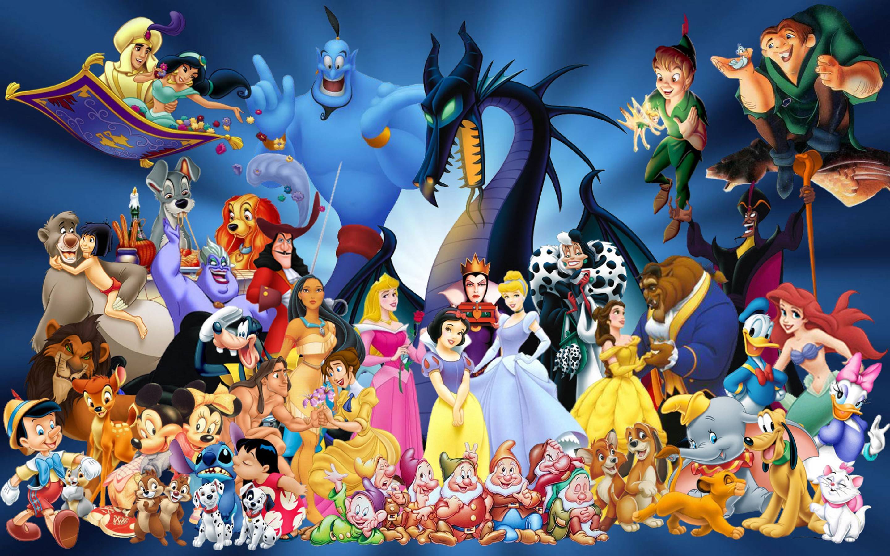 First Class Free Disney Halloween Desktop Wallpaper Featuring Many
