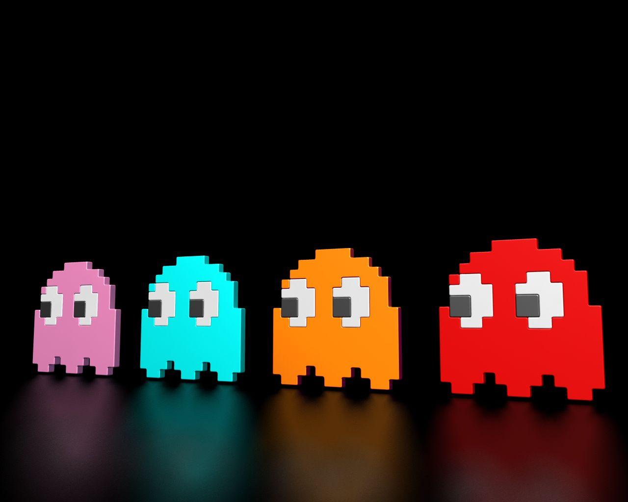 Cool video game wallpaper Monster Cute Ghosts Arcade