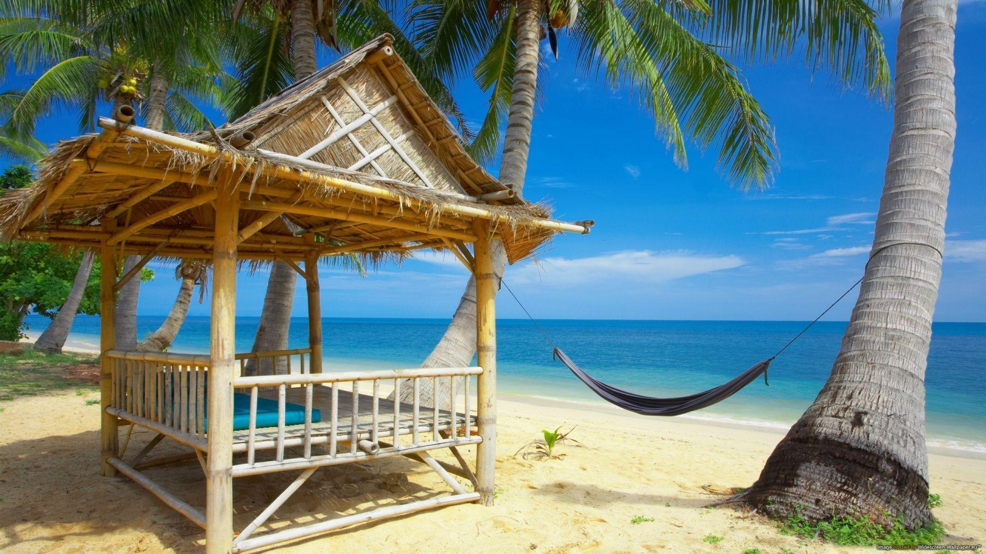 Tropical Beach Resort Wallpaper, Background. HD Desktop Wallpaper