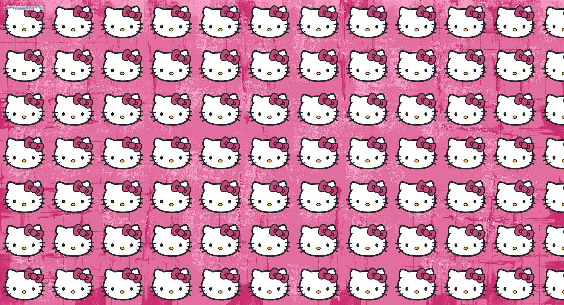 Hello Kitty Pattern Twitter Background Download HD Desktop