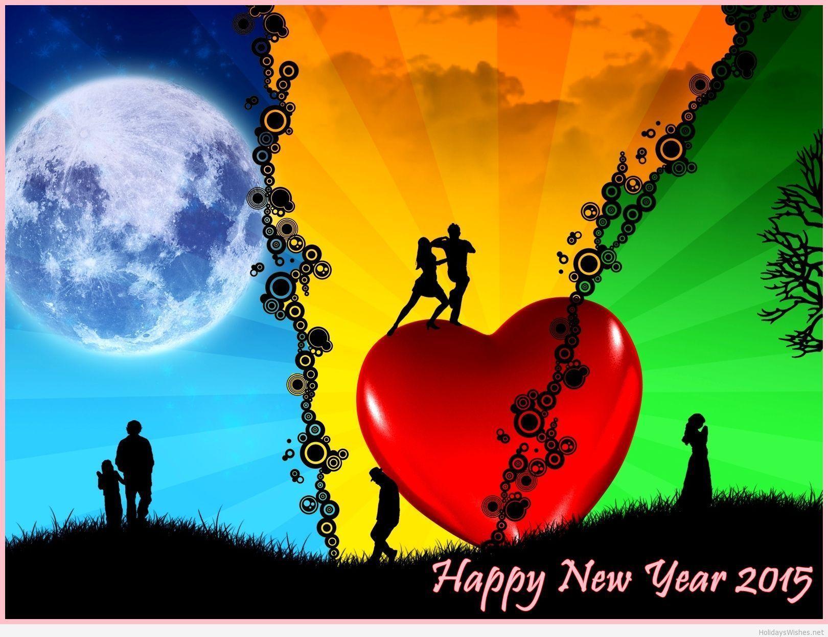 Hd love wallpaper for new year 2015