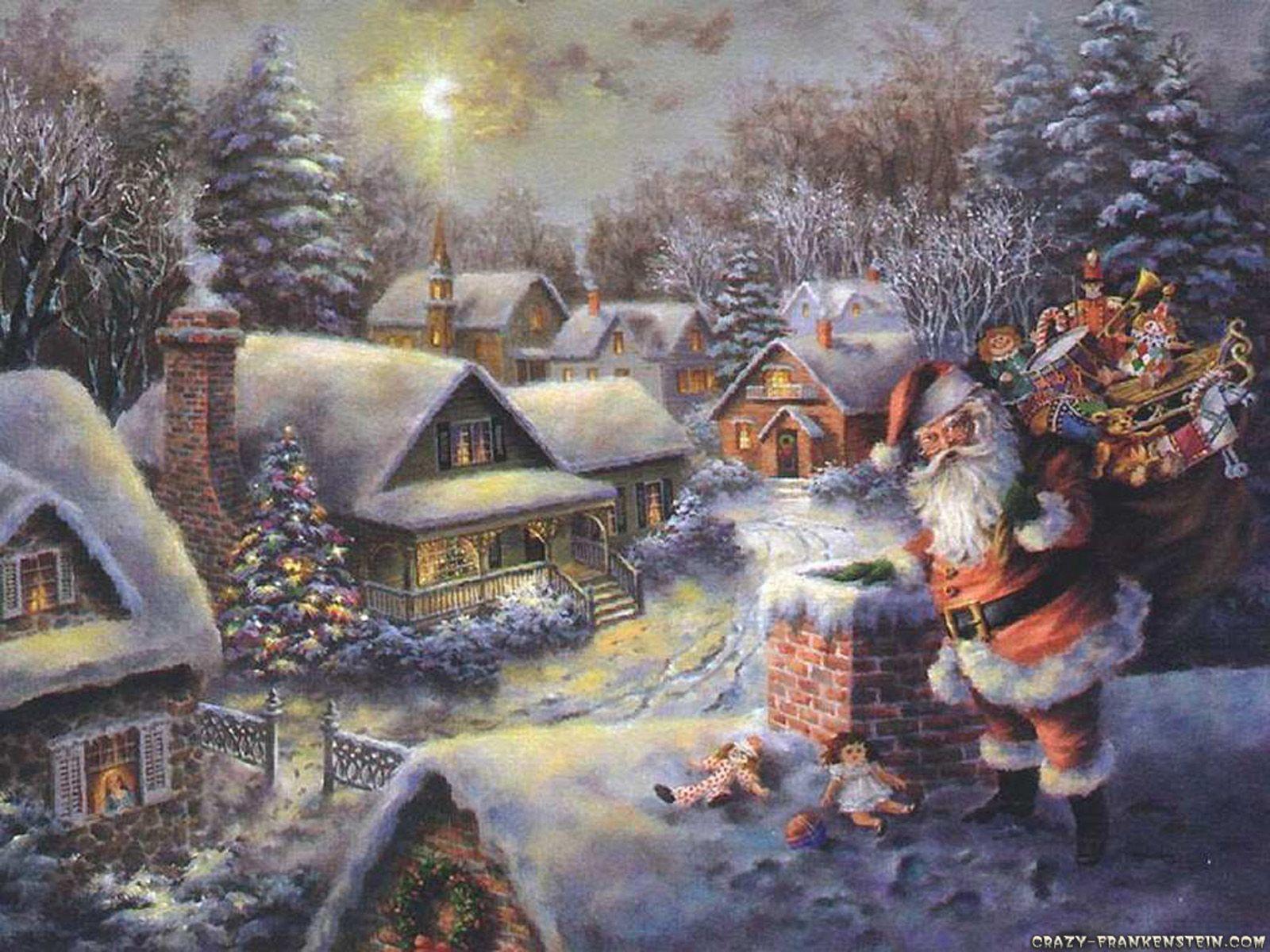 Santa and Christmas Wallpaper Wallpaper and Background