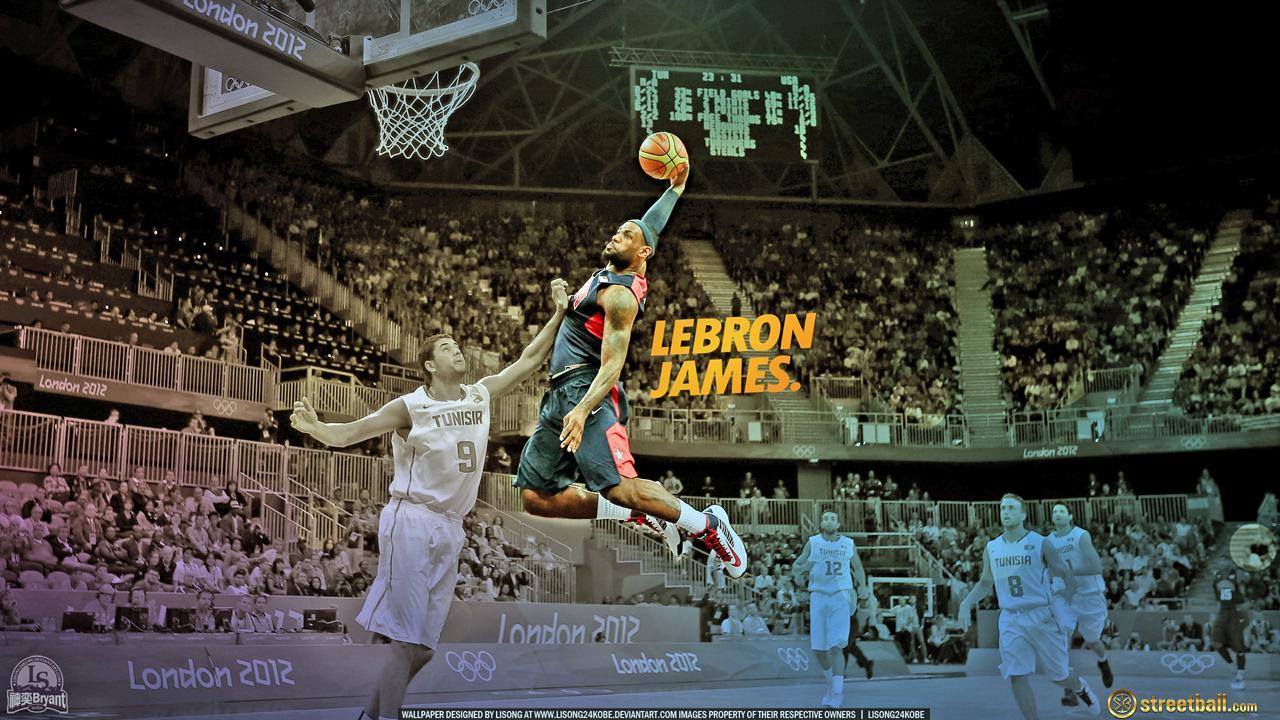 LeBron James Team USA Ollympic Dunk Basketball Wallpaper 2012