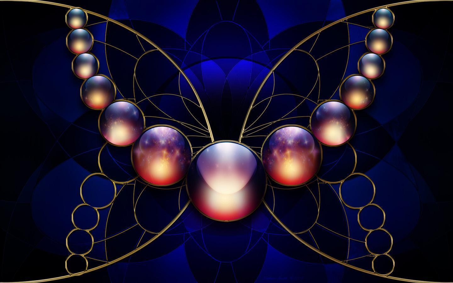 Butterfly 3D art free desktop background wallpaper image