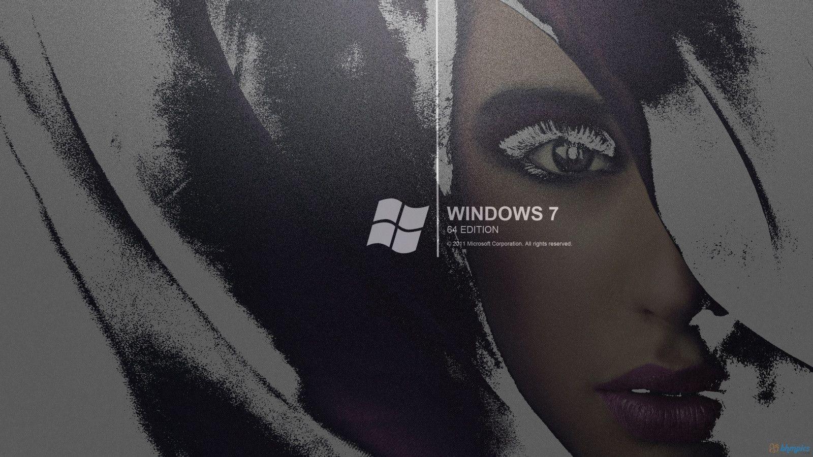 Windows 7 Black And White, Windows Wallpaper