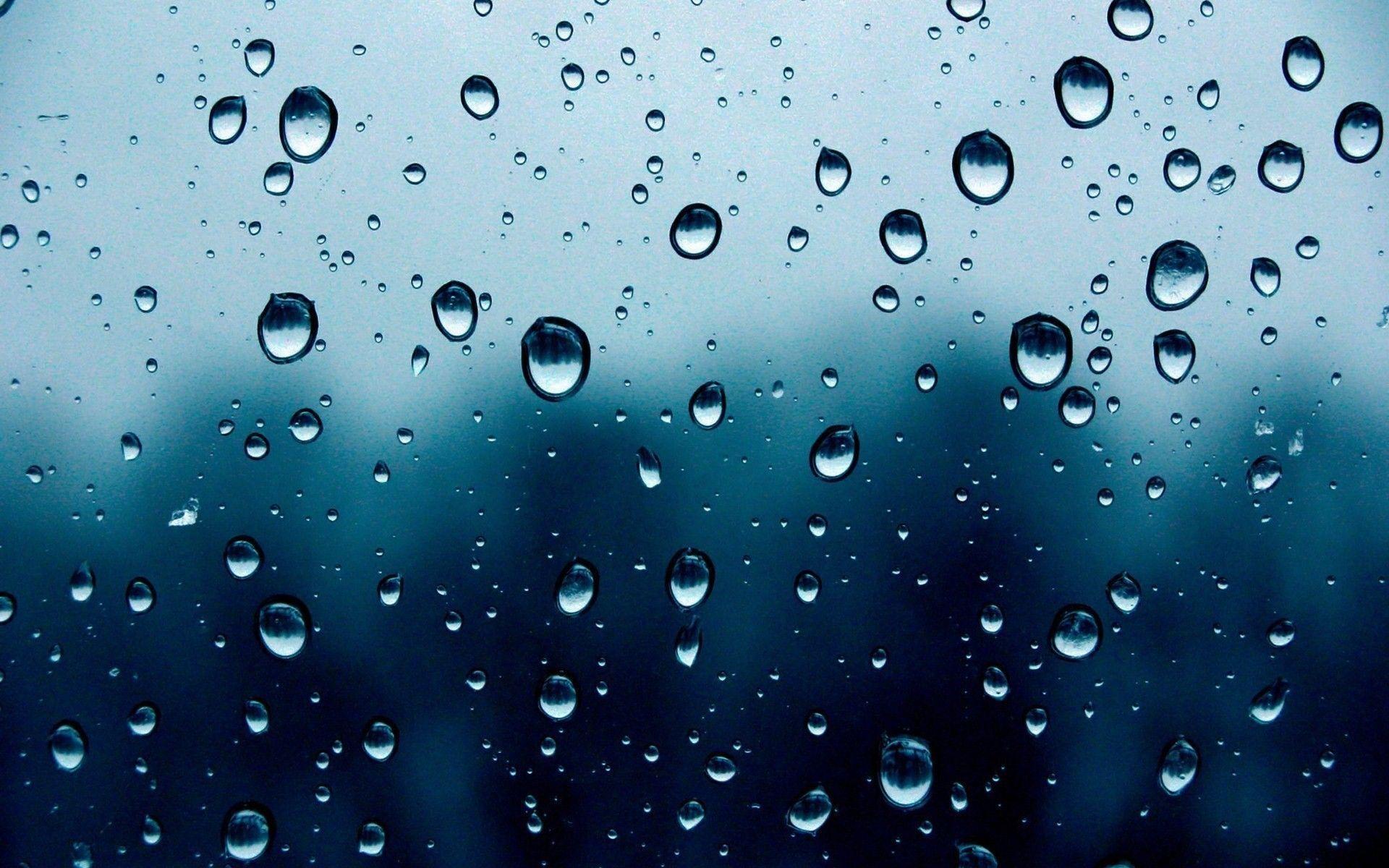 Rain weather water drops condensation rain on glass wallpaper
