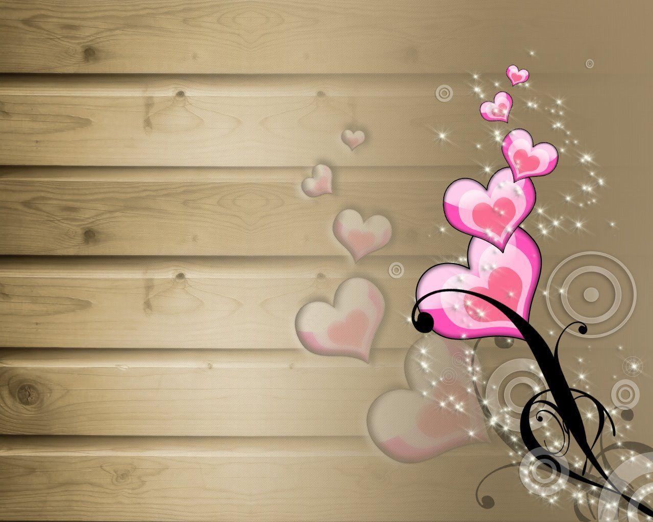 Wallpaper For > Pink Hearts Background Wallpaper