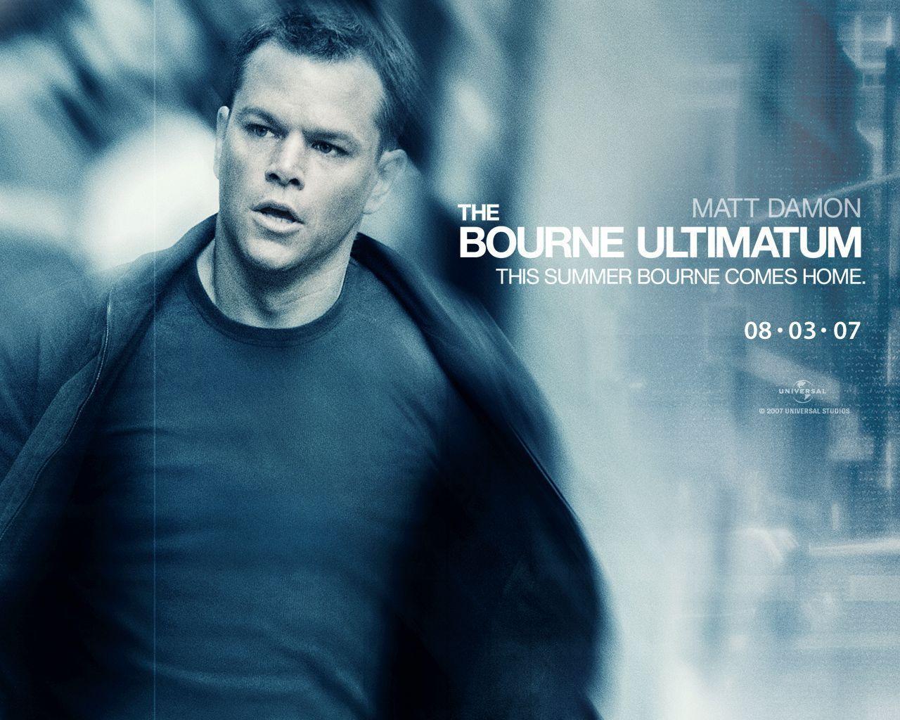 Matt Damon (Jason Bourne) in 2007 The Bourne Ultimatum Wallpaper