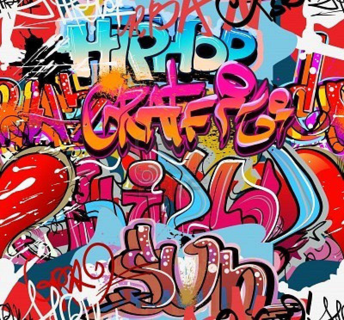 Graffiti Wall Urban Hip Hop Background Royalty Free Clipart
