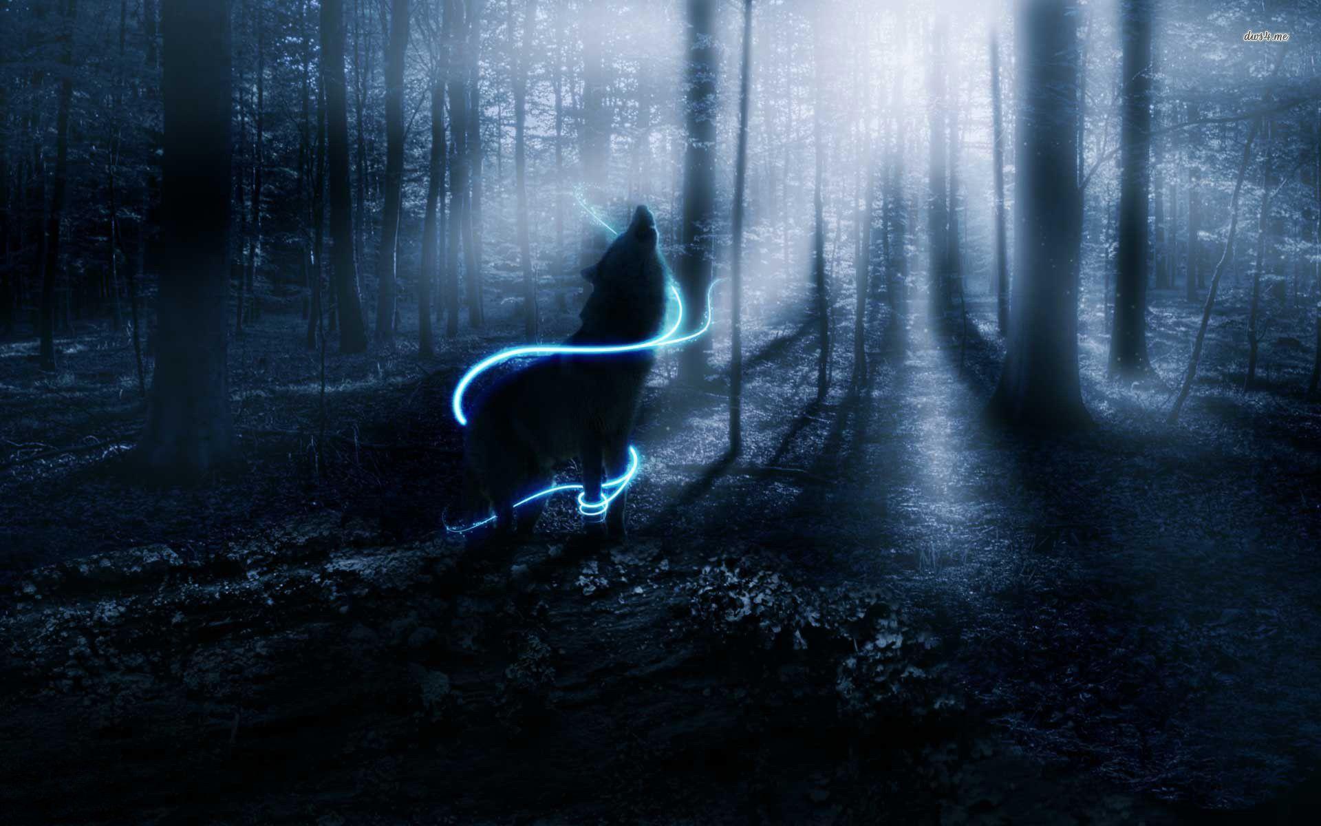 Wallpaper For > Fantasy Wolf Desktop Background