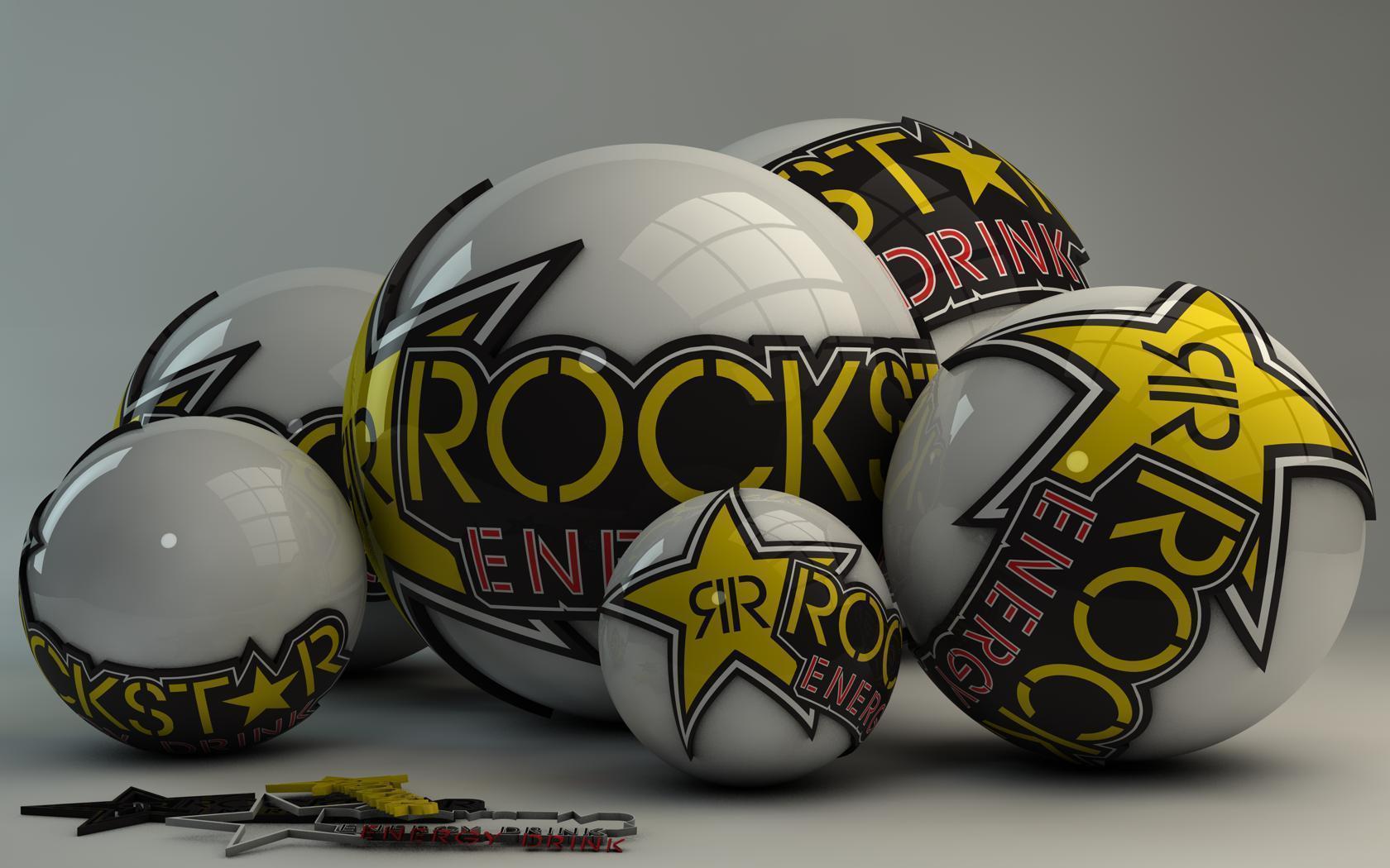 Rockstar Energy Drink Logo Balls By Dracu Teufel666