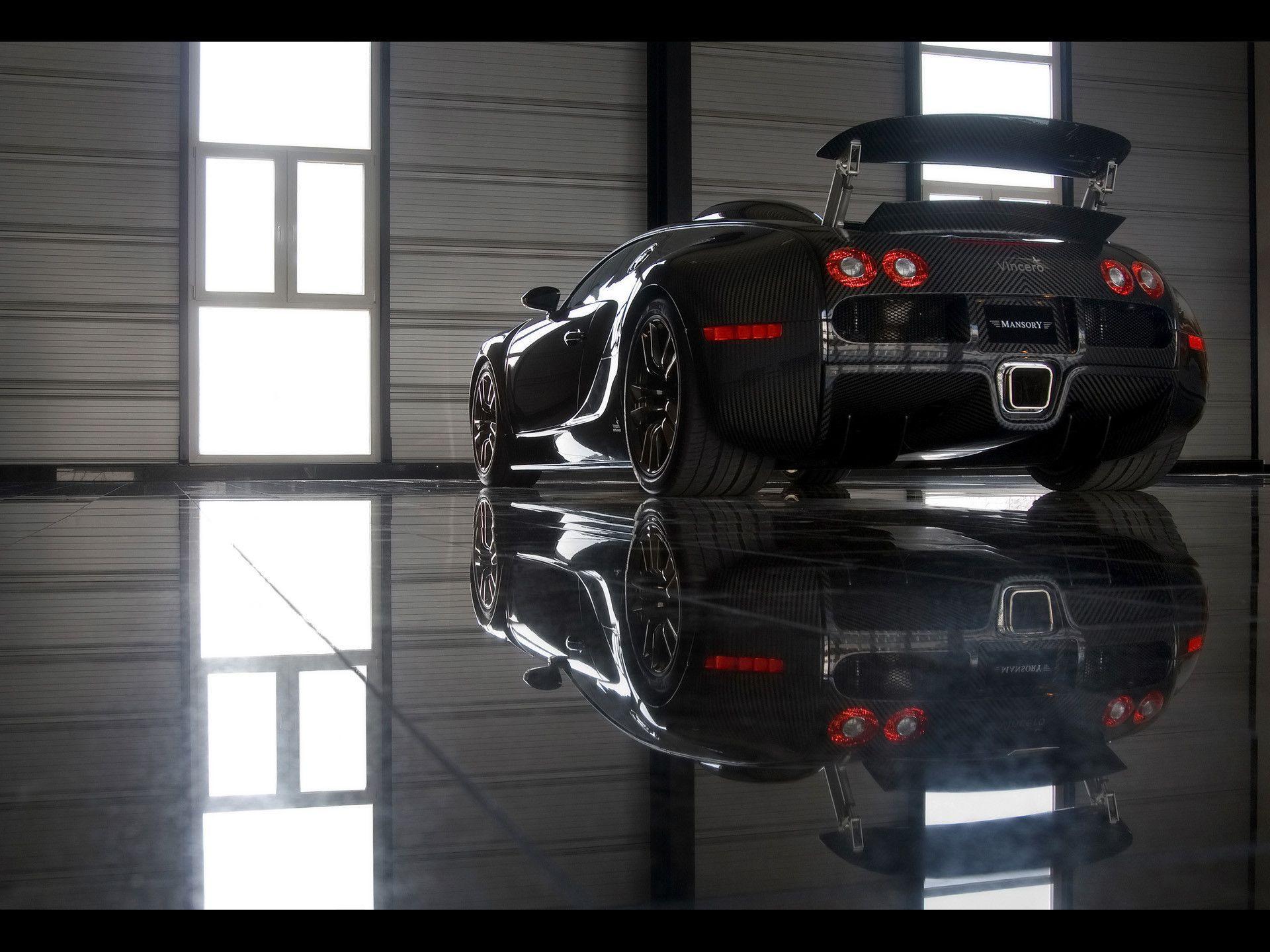 Bugatti veyron black car high definition wallpaper