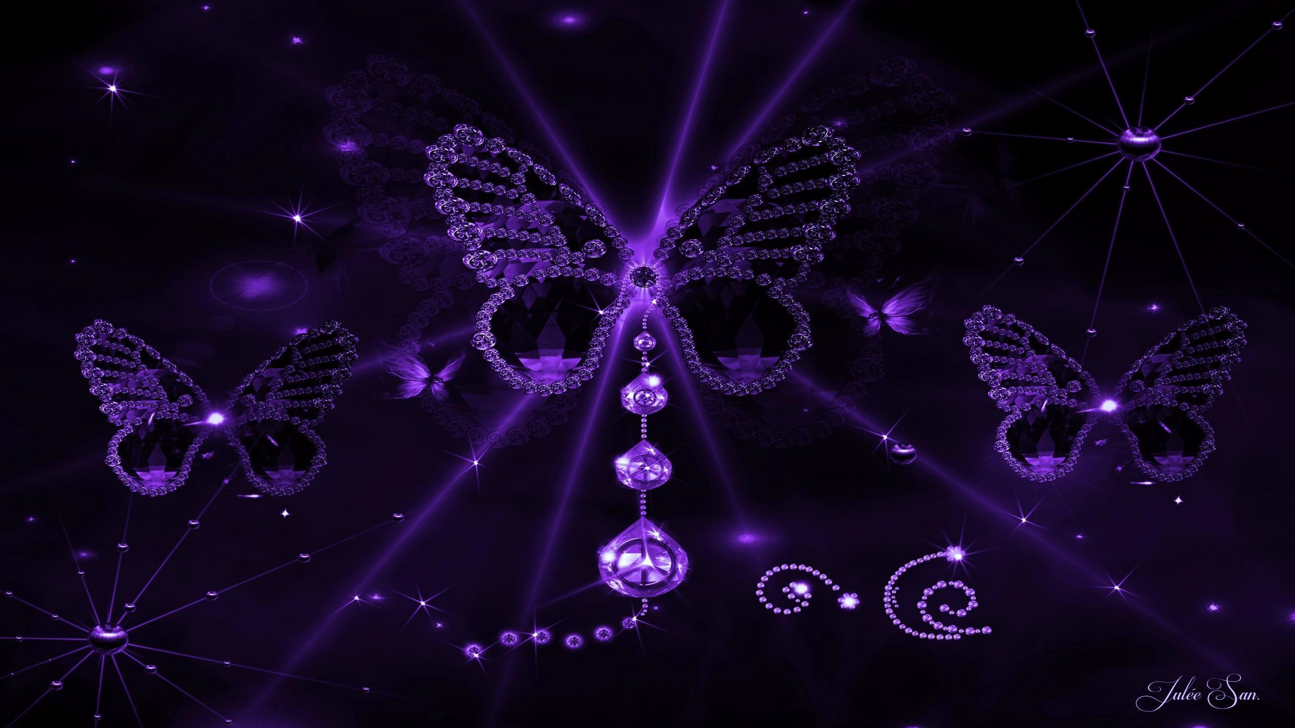 Wallpaper For > Light Purple Butterfly Background
