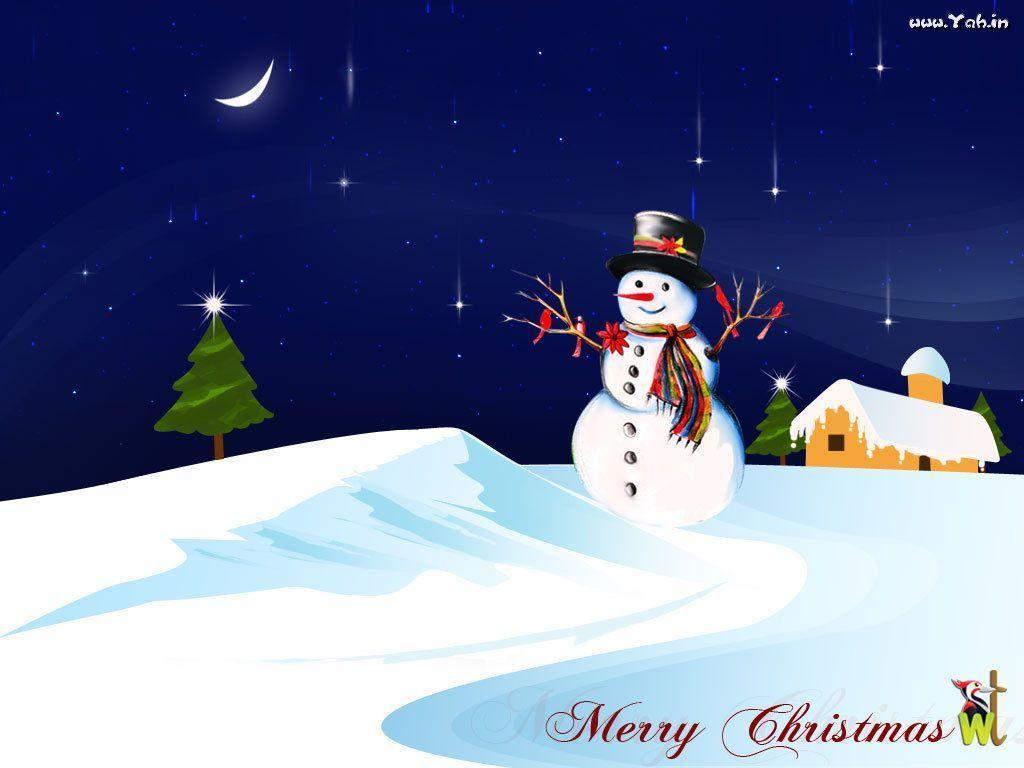 Festivals. Beautiful Christmas Snowman. Christmas Wallpaper