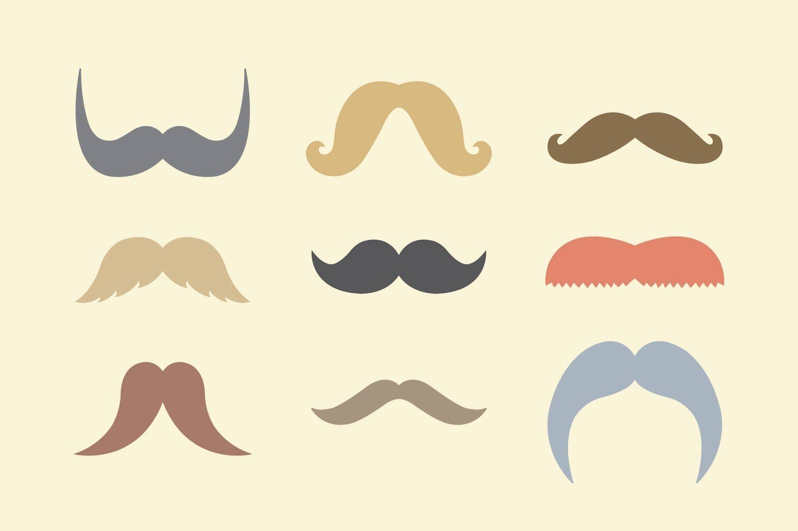 Wallpaper For > Colorful Mustache Background
