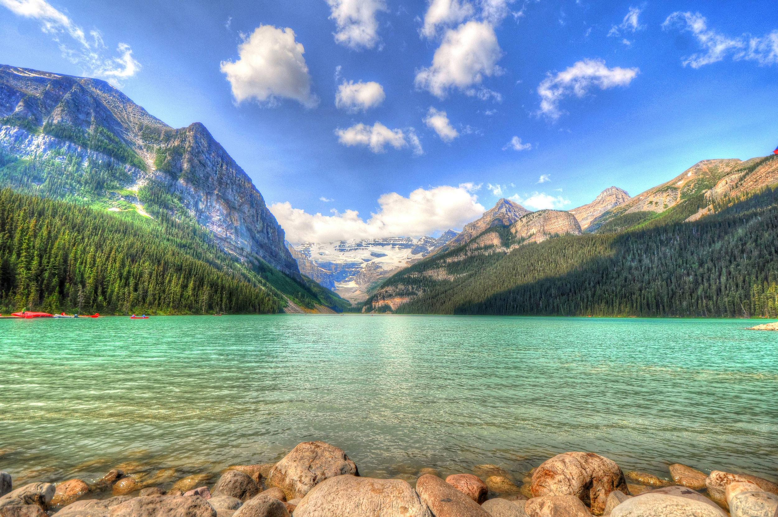 Download wallpaper Lake Louise, Alberta, Canada free desktop