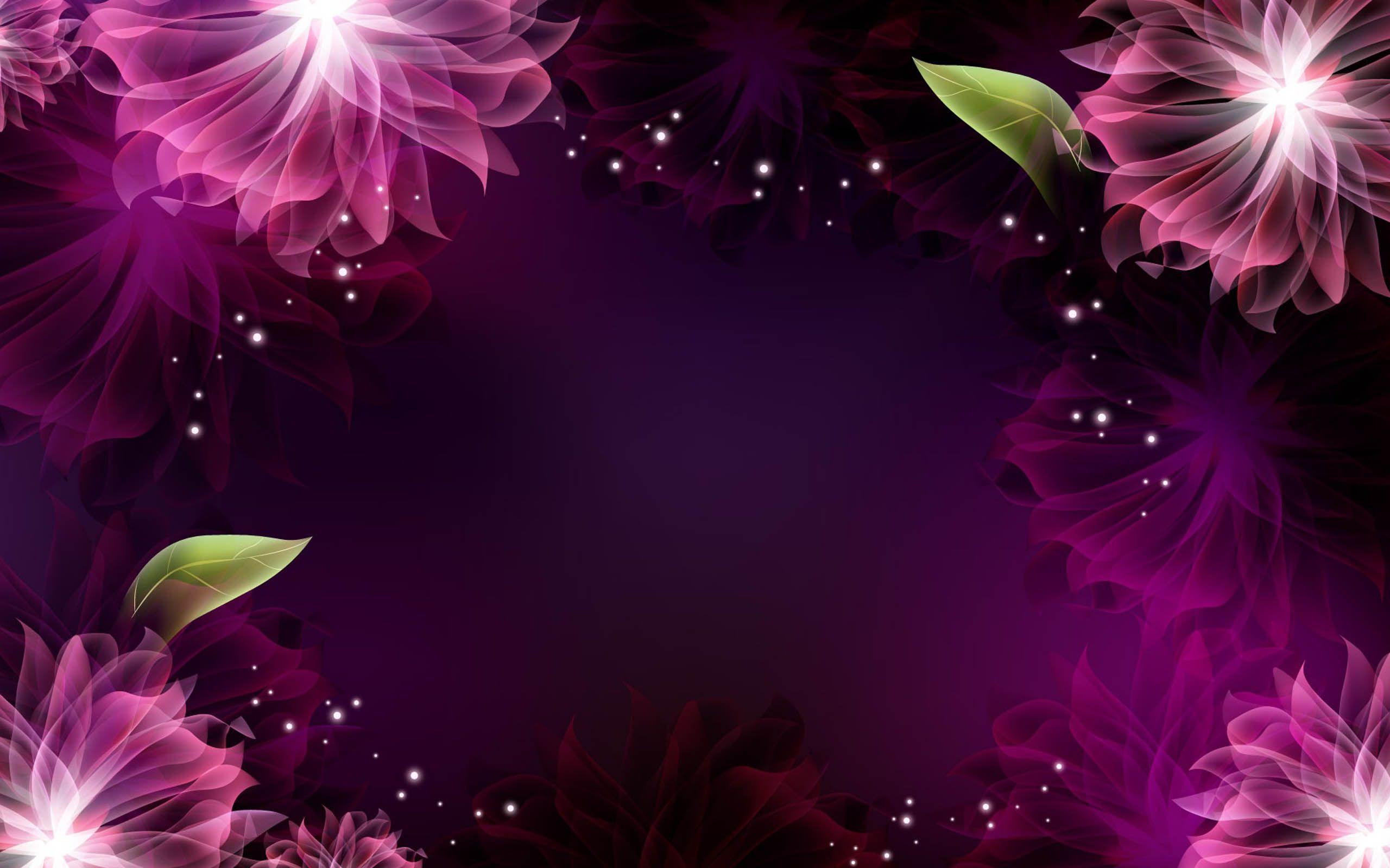 Wallpaper For > Cute Purple Flowers Background