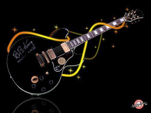 BB King Gibson Lucille Autographed Signed Guitar Wallpaper