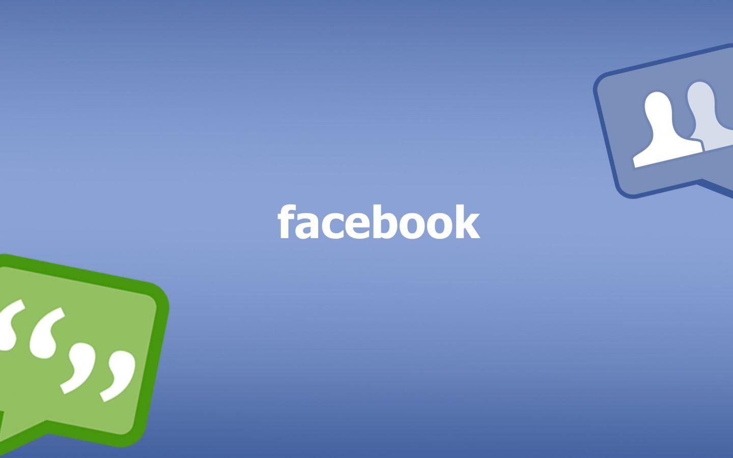 Facebook social network design logo Desktop Wallpaper. Tech