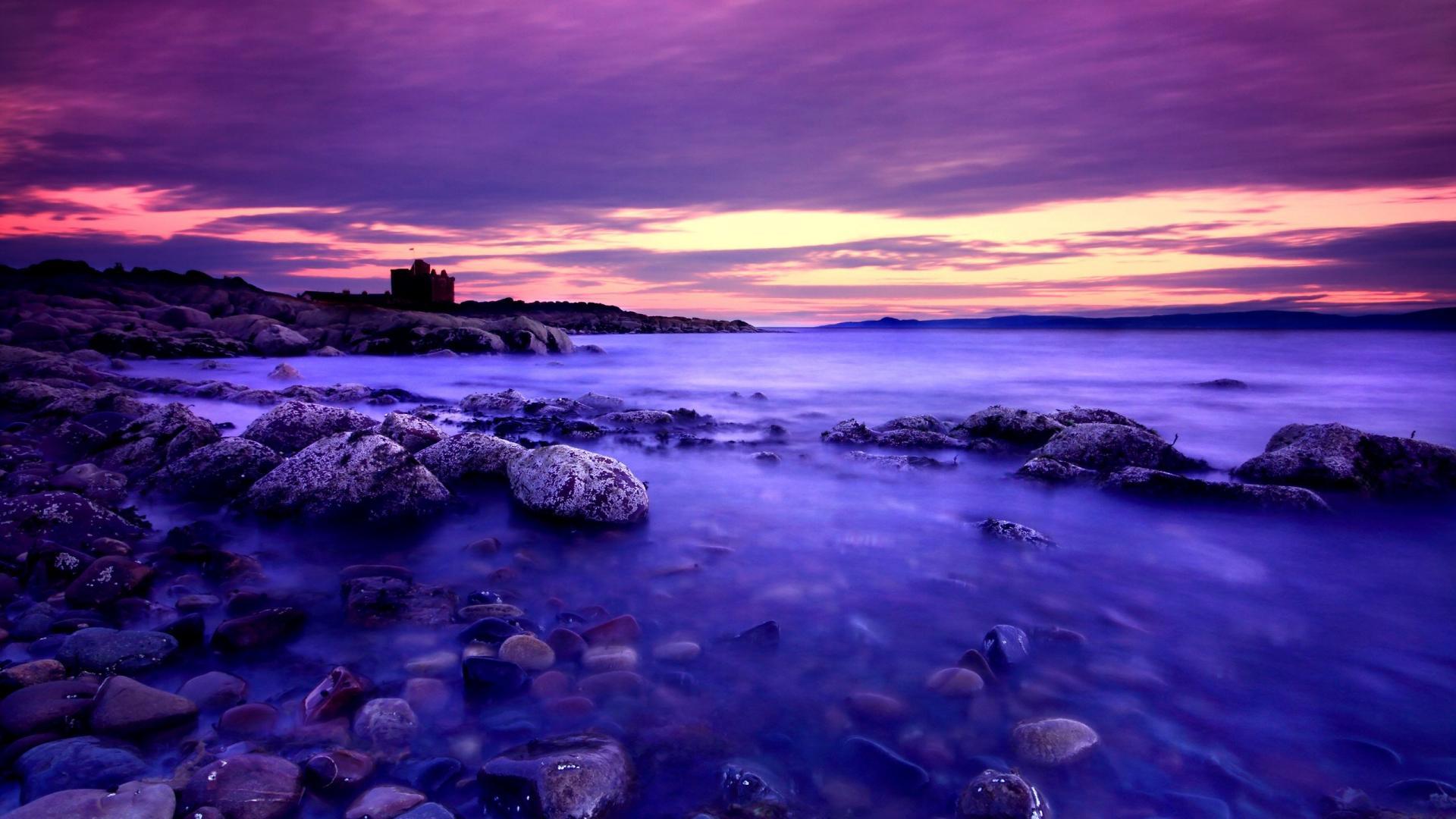 Wallpaper For > Purple Sunset Wallpaper HD
