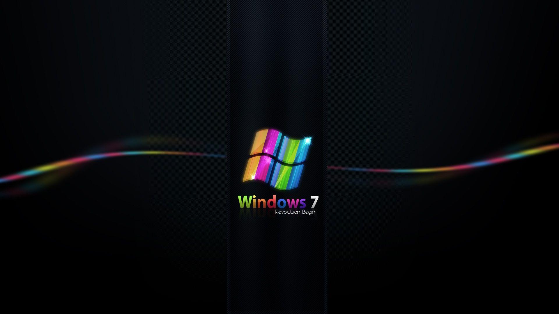 Rainbow Colored Windows 7 background in 1920x1080 resolution. HD