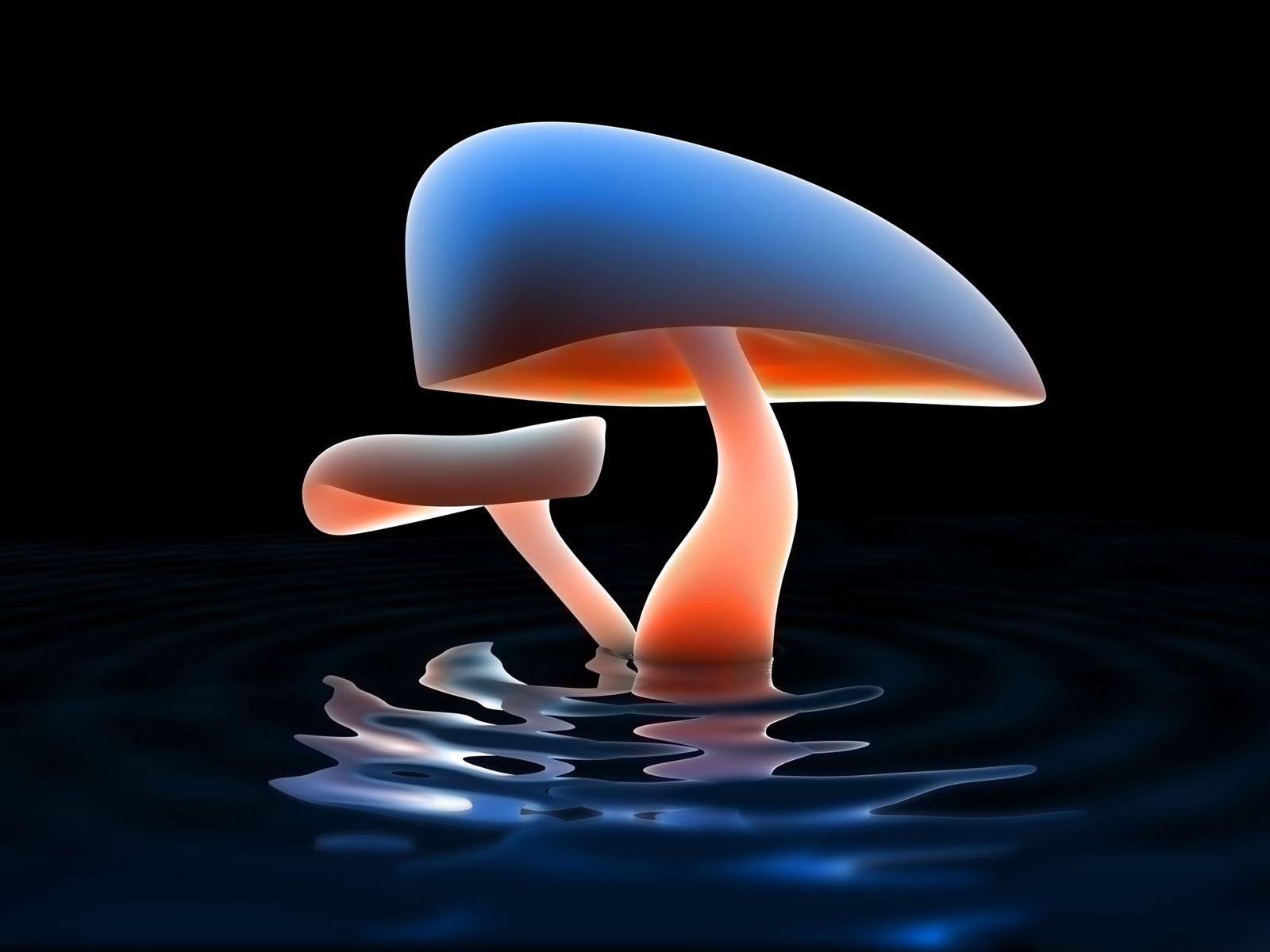 Desktop Wallpaper · Gallery · 3D Art · Neon Mushrooms. Free