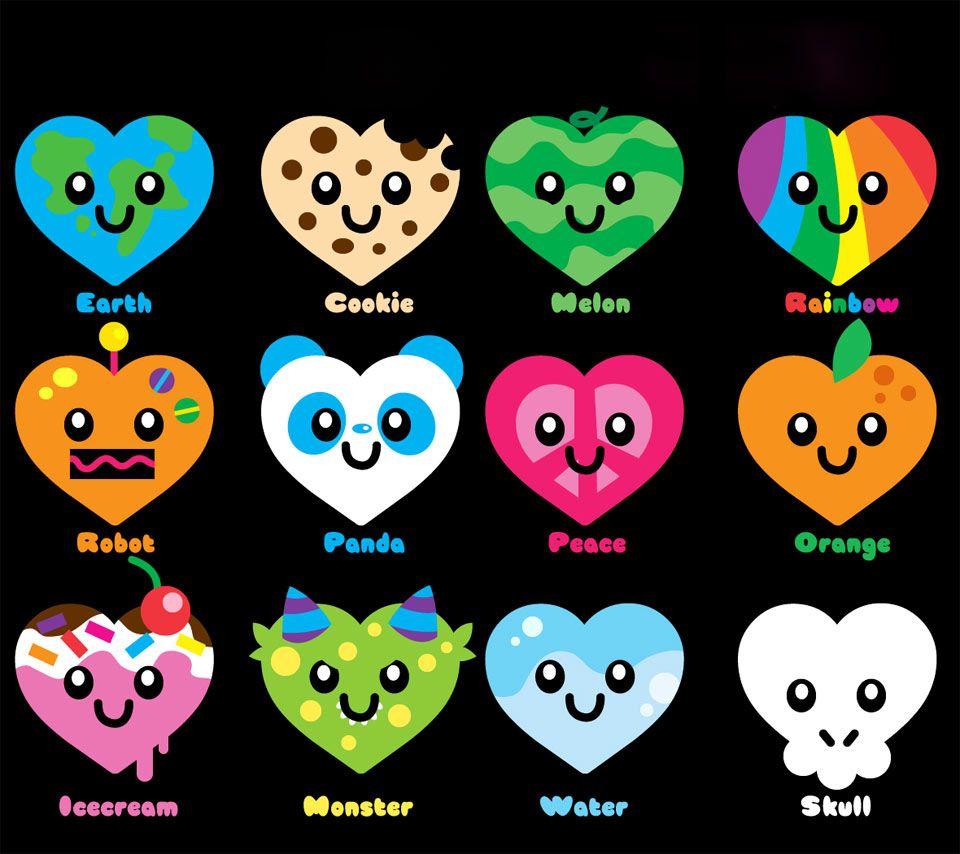 pattern, patterns, colorful, heart, hearts, heart shape, fruits, snacks