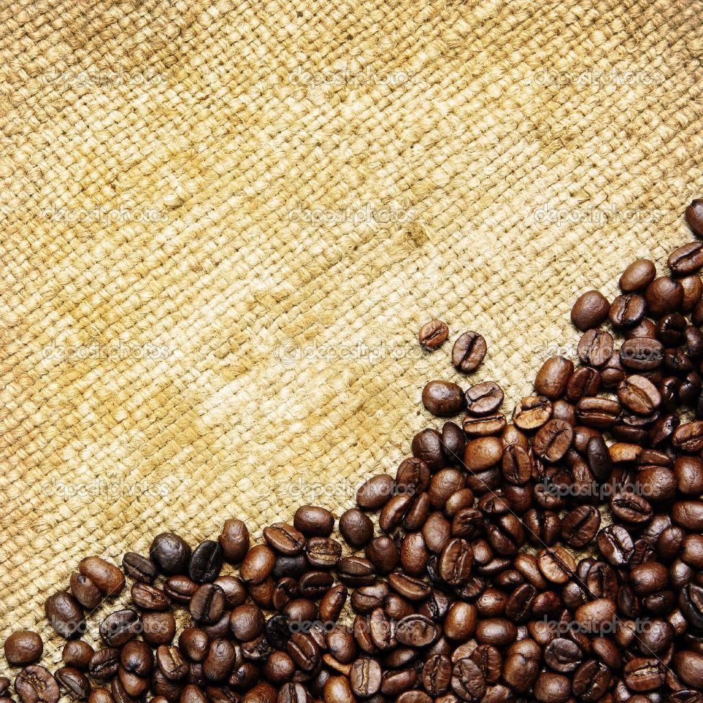 Roasted coffee beans and linen sack image