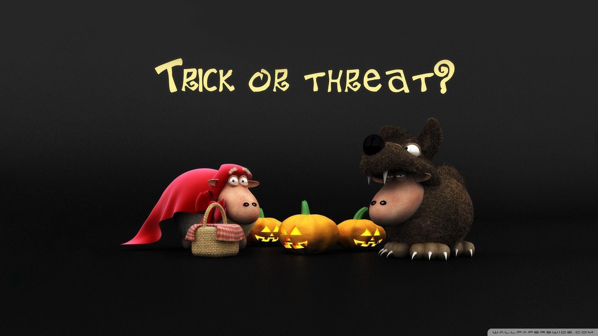 Download Halloween Sheeps Trick Or Threat Screen Wallpaper