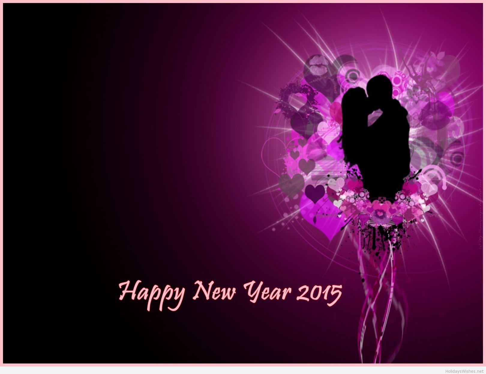 Love night kiss new year 2015