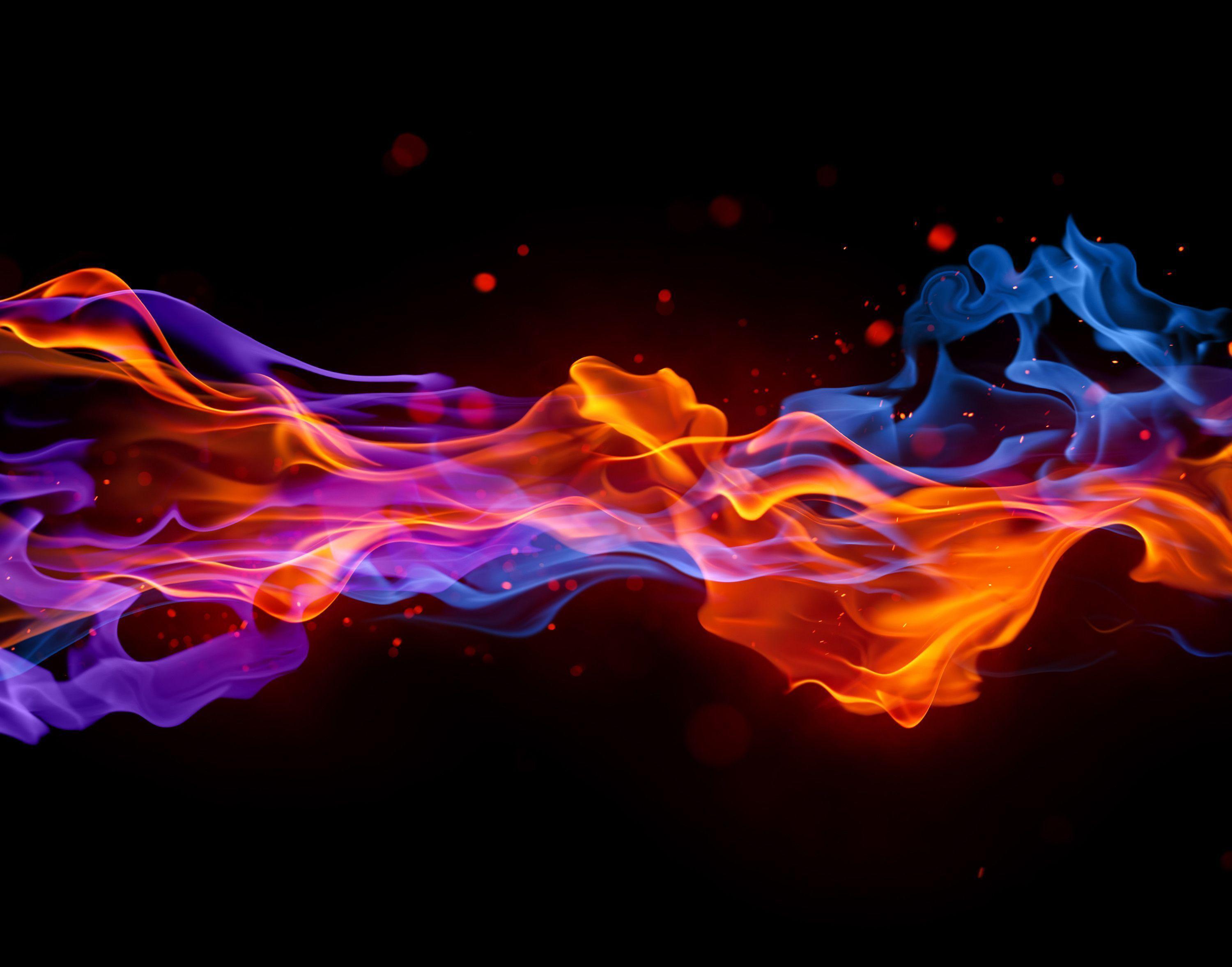 Red And Blue Fire Background Image & Picture