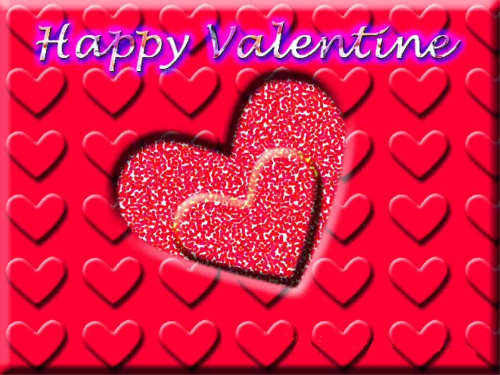 Beautiful Red Hearts Happy Valentine Day Wallpaper. Entertainment