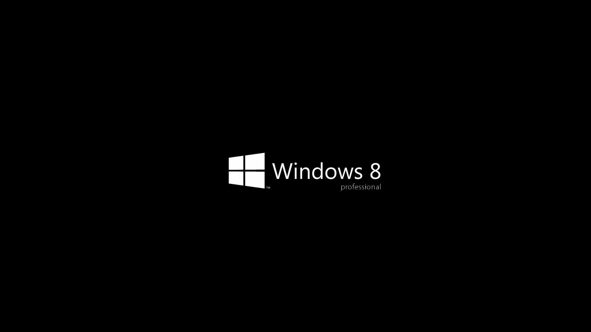 Black Windows 8 Professional HD Background