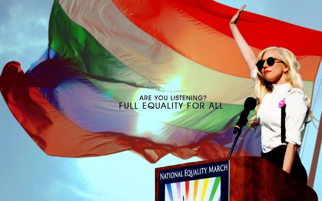 Lady Gaga; National Equality March 2009 Wallpaper 8612864
