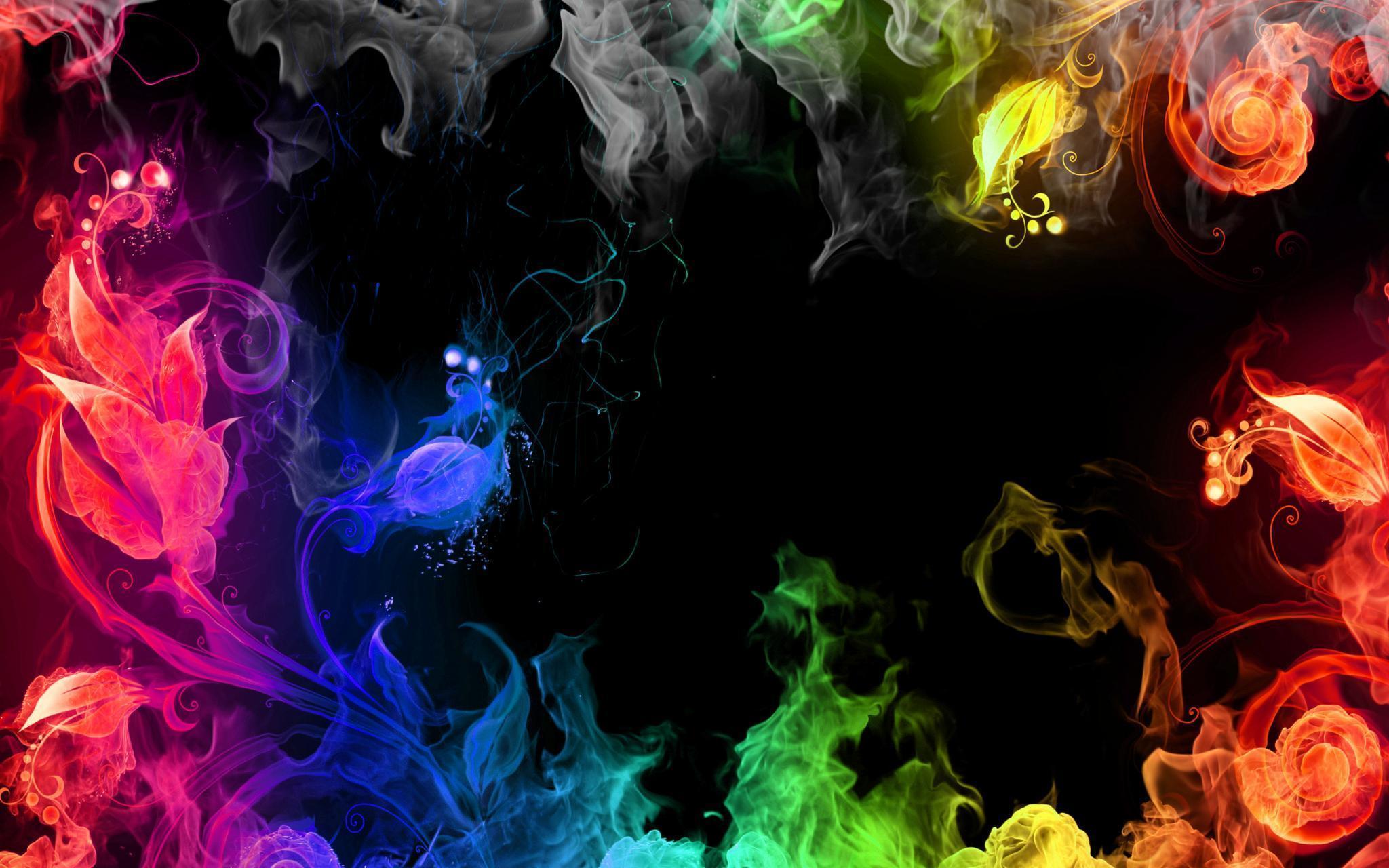 image For > Colored Smoke Heart Background