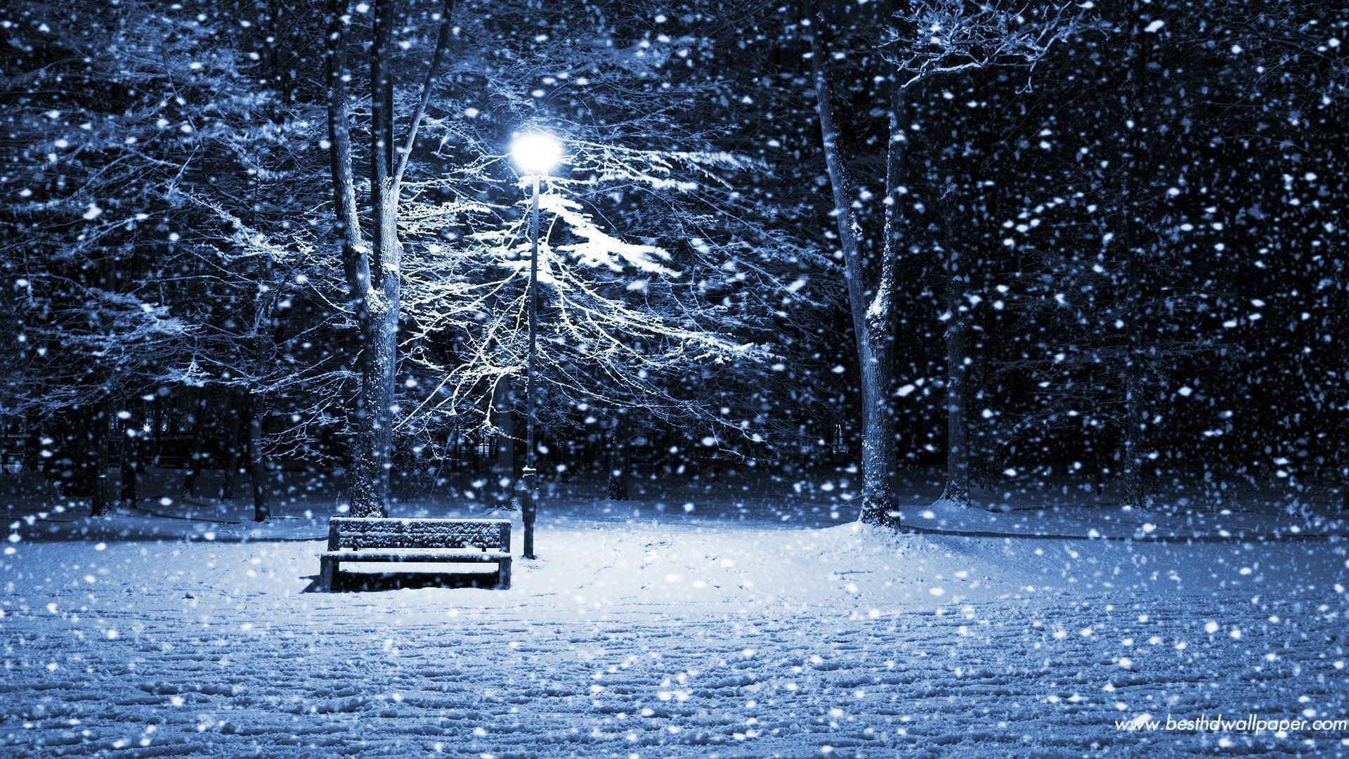 Christmas Snow Scene Wallpapers - Wallpaper Cave