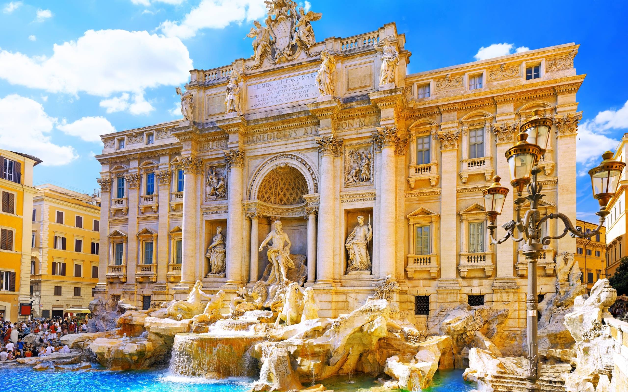 The Trevi Fountain, Rome, Italy, Europe desktop wallpaper