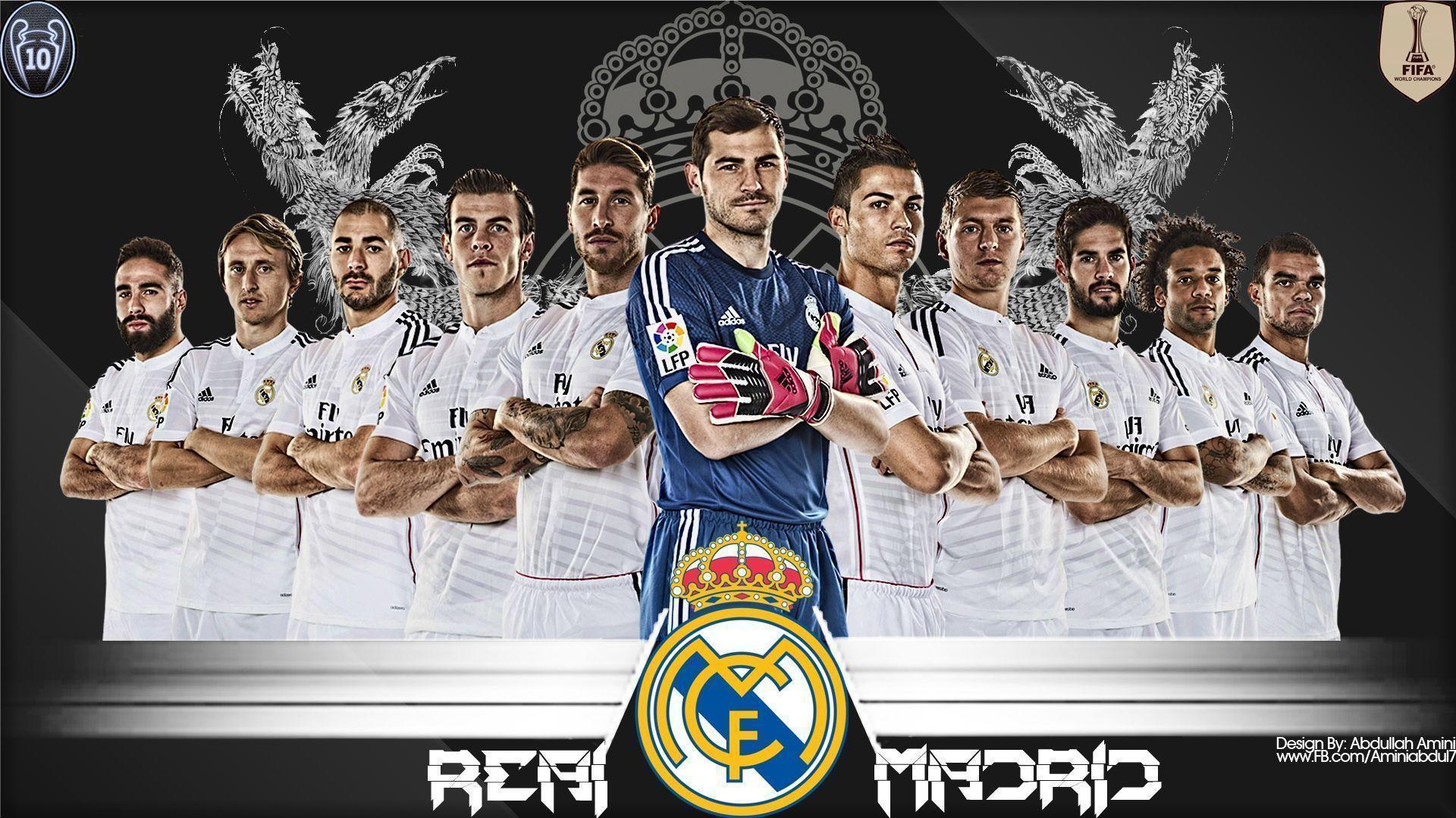 Real Madrid CF 2015 First XI Football Team HD Wallpaper Wide or HD