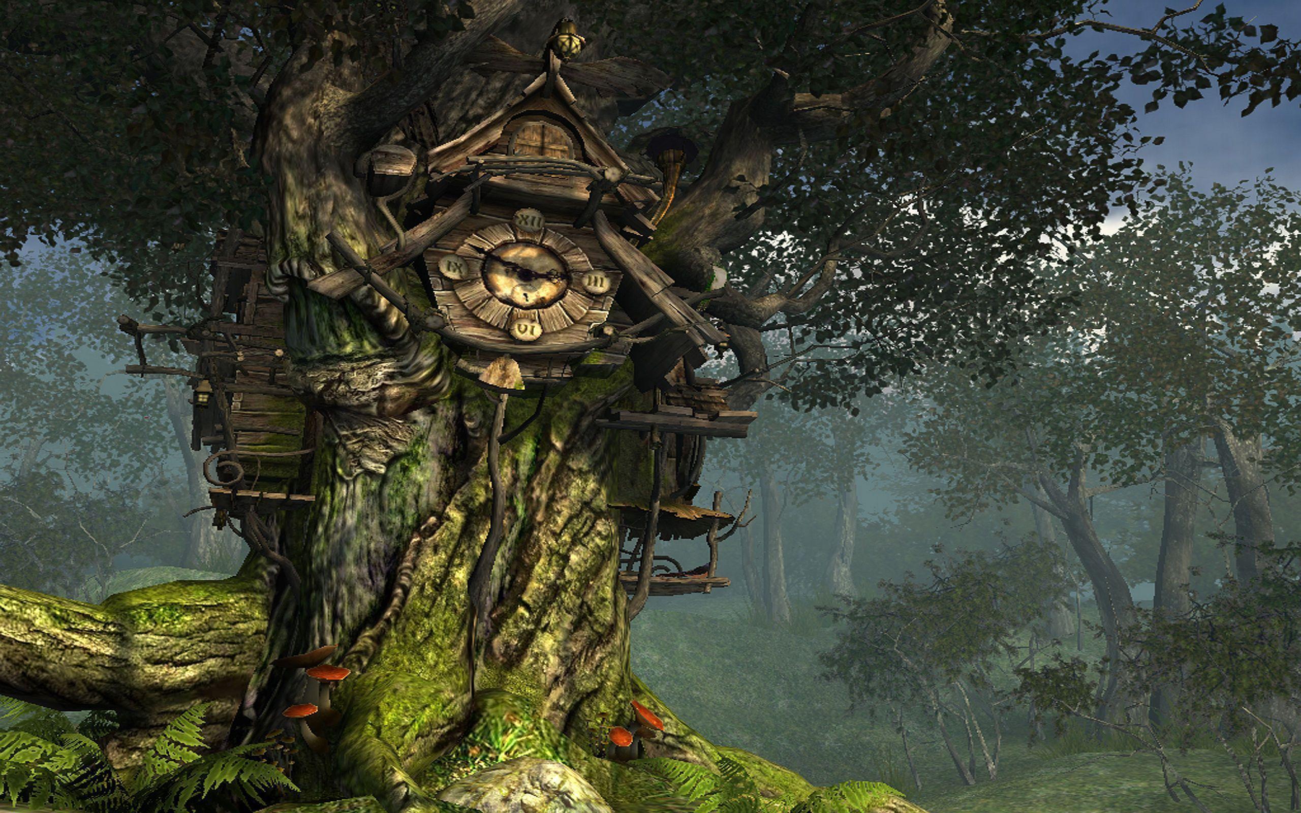 Wallpaper For > Fantasy Forest Background
