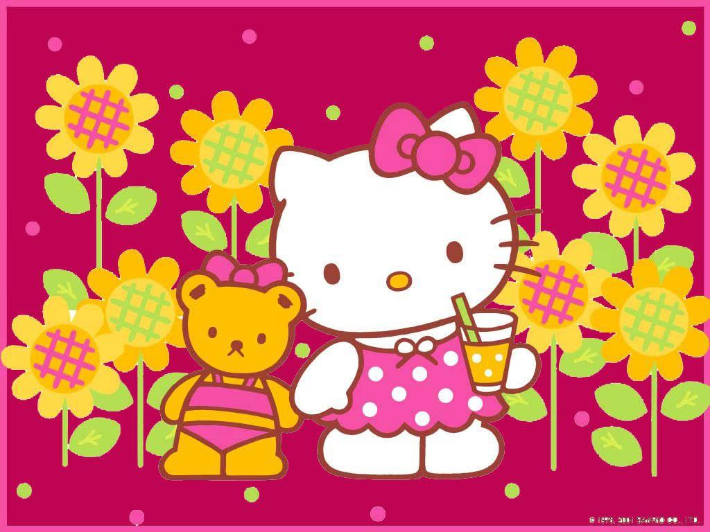 Download Hello Kitty Kittyflowe Wallpaper 1024x768. Full HD
