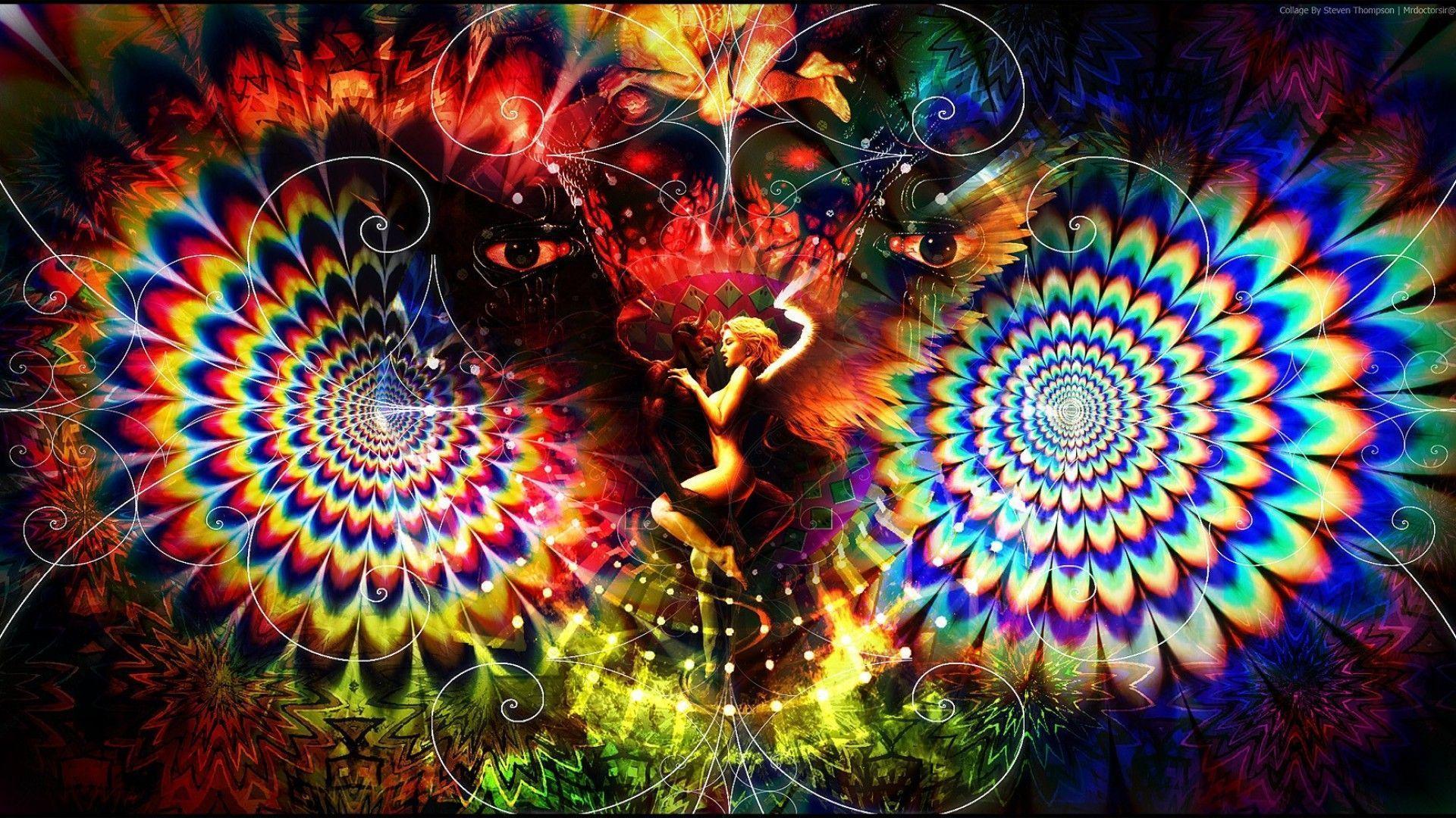 Psychedelic digital art Wallpaper 1920x1080. Hot HD Wallpaper