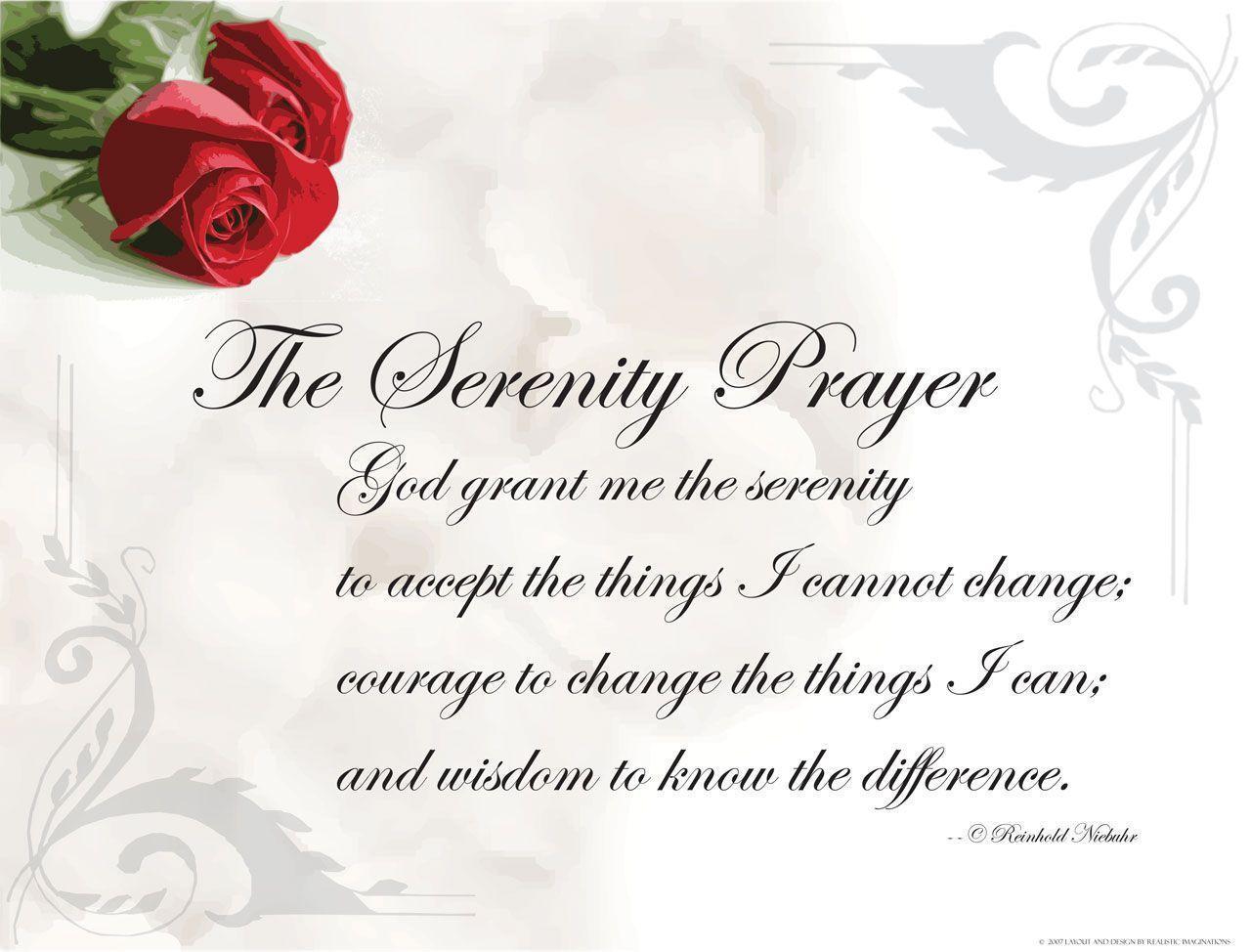 The Serenity Prayer Wallpaper Wallpaper and Background