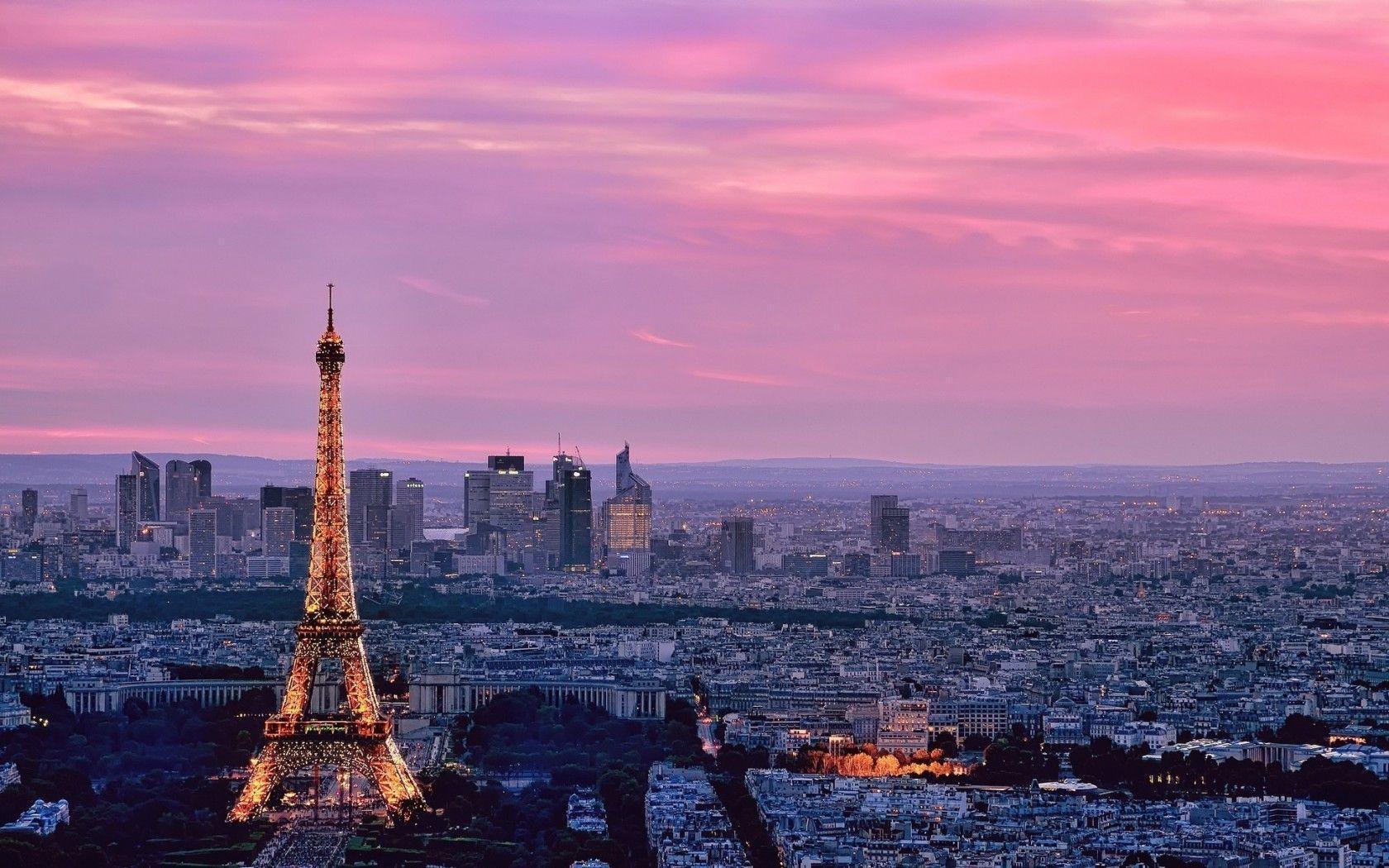 Pink Paris France Desktop Backgrounds