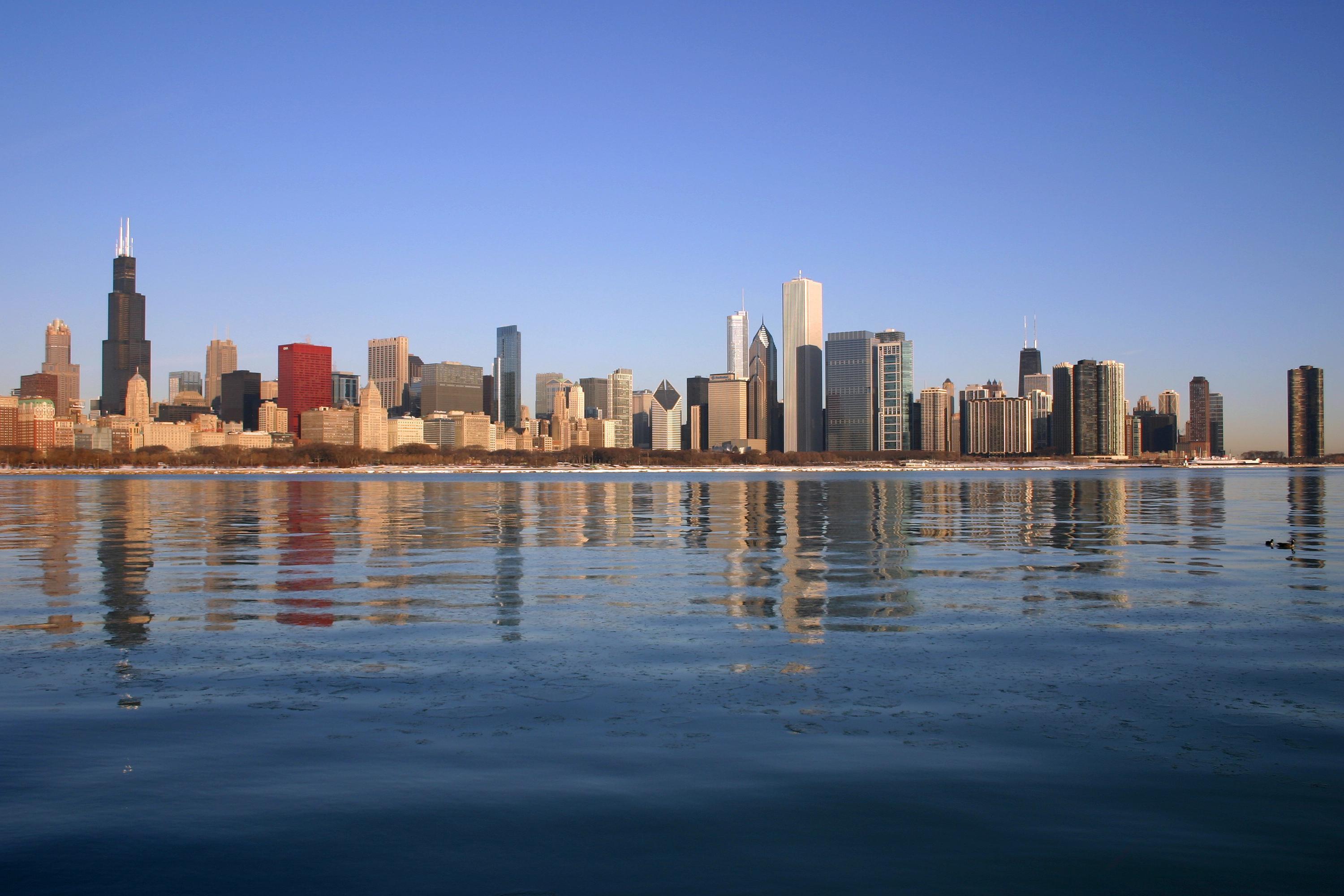 Travel Tourism, Sports Stars: chicago skyline HD Wallpaper