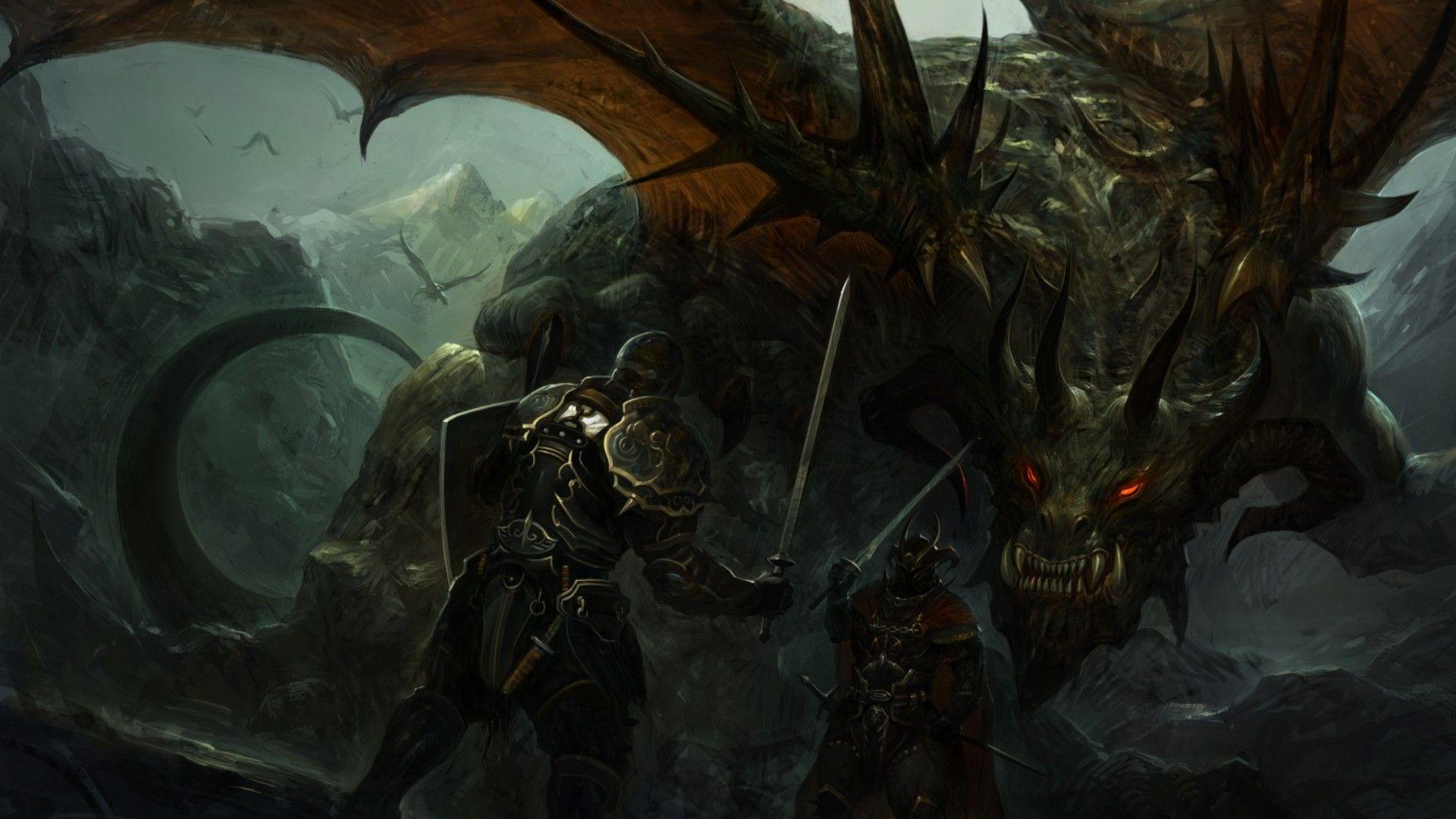 Dark Evil Dragons Wallpaper Free Download HD