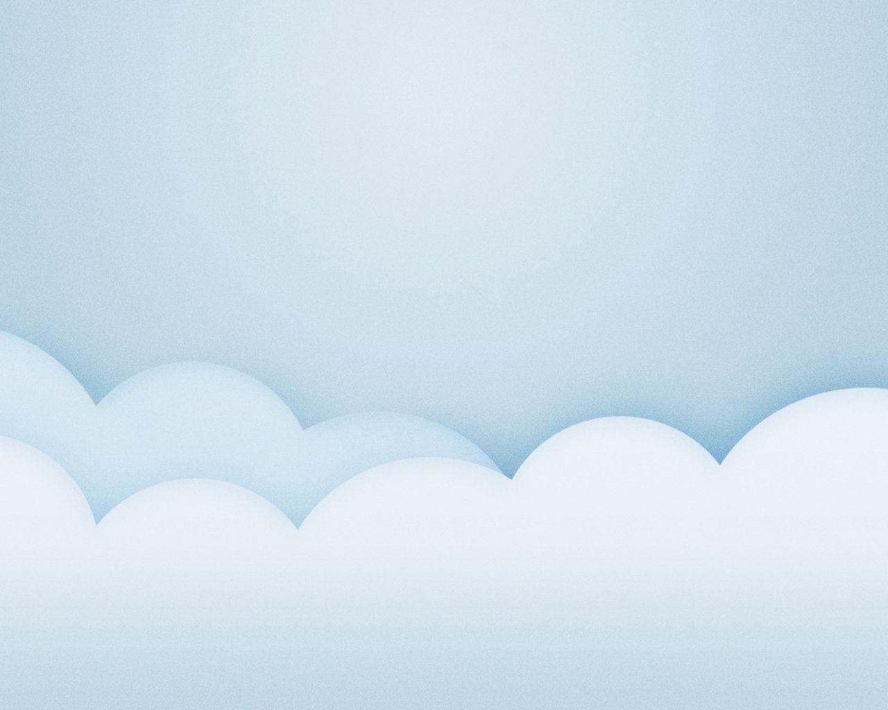 Light Blue Minimalistic Clouds desktop PC and Mac wallpaper