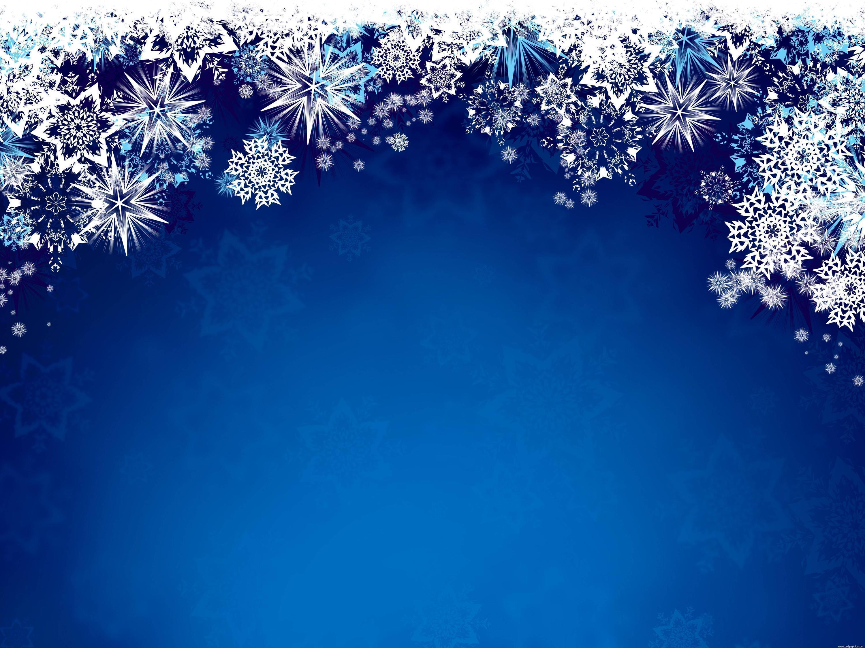 Blue snowflakes background